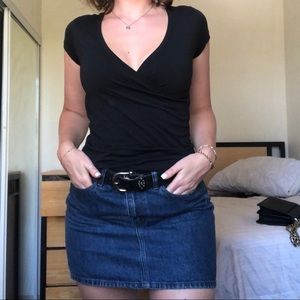 Express Black Wrap Shirt